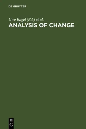 Engel / Reinecke |  Analysis of Change | eBook | Sack Fachmedien