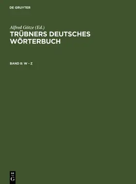 Götze / Mitzka |  W – Z | eBook | Sack Fachmedien