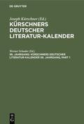 Schuder |  Kürschners Deutscher Literatur-Kalender auf das Jahr .... 56. Jahrgang 1974 | eBook | Sack Fachmedien