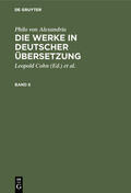 Cohn / Philo von Alexandria / Heinemann |  Philo von Alexandria: Die Werke in deutscher Übersetzung. Band 6 | eBook | Sack Fachmedien