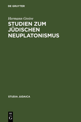 Greive | Studien zum jüdischen Neuplatonismus | E-Book | sack.de