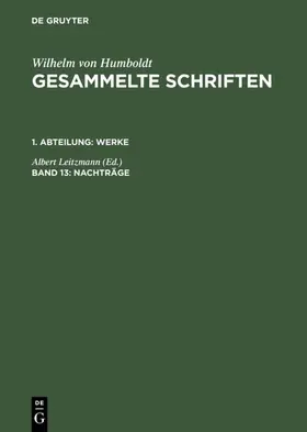 Leitzmann |  Nachträge | eBook | Sack Fachmedien
