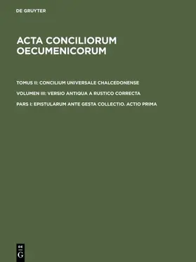 Schwartz |  Epistularum ante gesta collectio. Actio prima | eBook | Sack Fachmedien