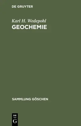 Wedepohl |  Geochemie | eBook | Sack Fachmedien