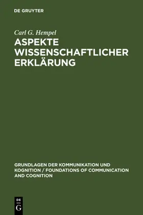 Hempel | Aspekte wissenschaftlicher Erklärung | E-Book | sack.de