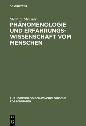 Strasser |  Phänomenologie und Erfahrungswissenschaft vom Menschen | eBook | Sack Fachmedien