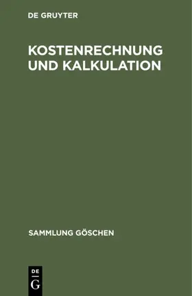 Kostenrechnung und Kalkulation | E-Book | www.sack.de