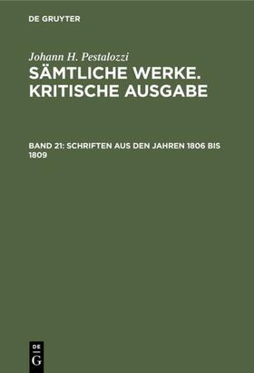 Buchenau / Pestalozzi / Spranger | Schriften aus den Jahren 1806 bis 1809 | E-Book | sack.de