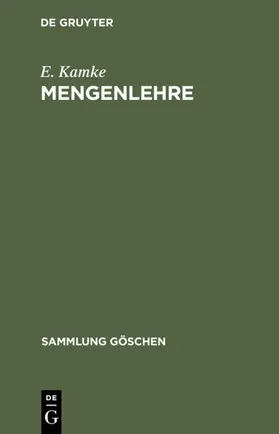 Kamke |  Mengenlehre | eBook | Sack Fachmedien