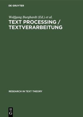 Burghardt / Hölker |  Text Processing / Textverarbeitung | eBook | Sack Fachmedien