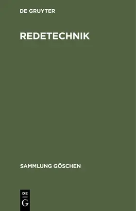  Redetechnik | eBook | Sack Fachmedien