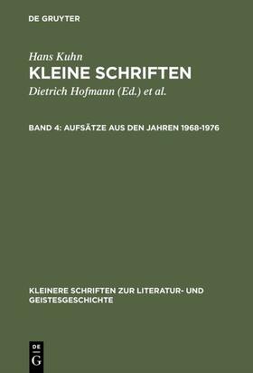 Hofmann / Kuhn / Lange |  Aufsätze aus den Jahren 1968–1976 | eBook | Sack Fachmedien