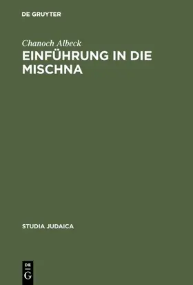Albeck | Einführung in die Mischna | E-Book | www.sack.de