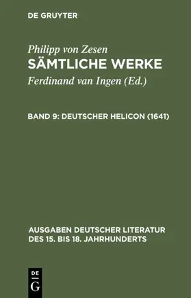 Zesen / Maché |  Deutscher Helicon (1641) | eBook | Sack Fachmedien