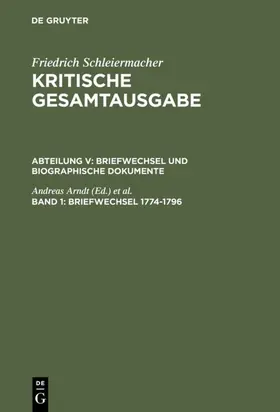 Arndt / Virmond | Briefwechsel 1774-1796 | E-Book | www.sack.de