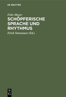 Mayer / Simenauer | Schöpferische Sprache und Rhythmus | E-Book | sack.de