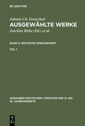 Gottsched / Mitchell / Birke |  Deutsche Sprachkunst. Erster Teil | eBook | Sack Fachmedien