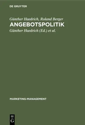 Haedrich / Berger / Kreilkamp |  Angebotspolitik | eBook | Sack Fachmedien