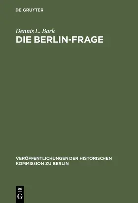 Bark | Die Berlin-Frage | E-Book | www.sack.de