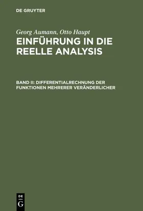 Aumann / Haupt |  Differentialrechnung der Funktionen mehrerer Veränderlicher | eBook | Sack Fachmedien
