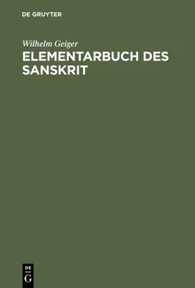 Geiger | Elementarbuch des Sanskrit | E-Book | sack.de