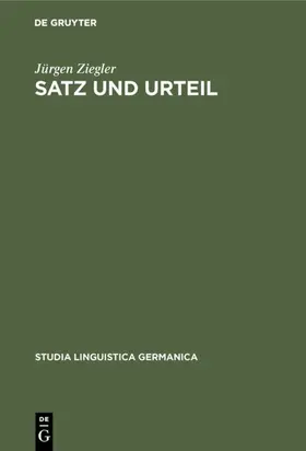 Ziegler |  Satz und Urteil | eBook | Sack Fachmedien