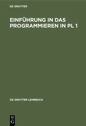  Einführung in das Programmieren in PL 1 | eBook | Sack Fachmedien