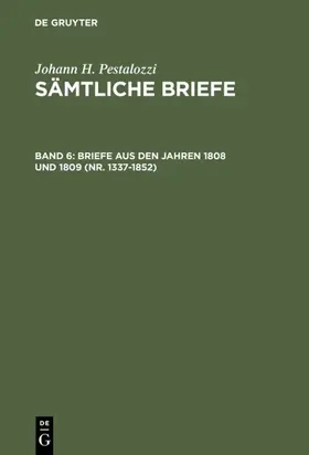 Dejung |  Briefe aus den Jahren 1808 und 1809 (Nr. 1337-1852) | eBook | Sack Fachmedien