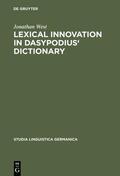West |  Lexical Innovation in Dasypodius' Dictionary | eBook | Sack Fachmedien