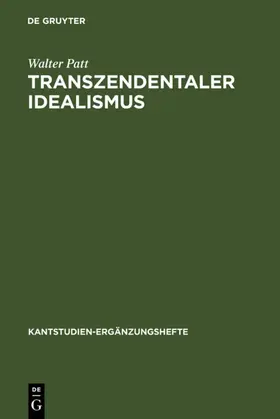 Patt / Funke / Malter | Transzendentaler Idealismus | E-Book | www.sack.de