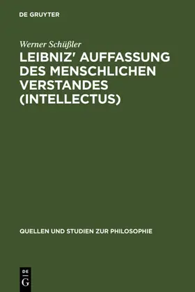 Schüßler | Leibniz' Auffassung des menschlichen Verstandes (intellectus) | E-Book | www.sack.de