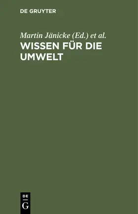 Jänicke / Simonis / Weigmann |  Wissen für die Umwelt | eBook | Sack Fachmedien