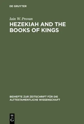 Provan | Hezekiah and the Books of Kings | E-Book | www.sack.de