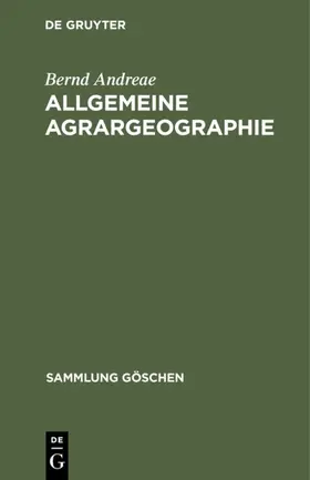 Andreae | Allgemeine Agrargeographie | E-Book | www.sack.de
