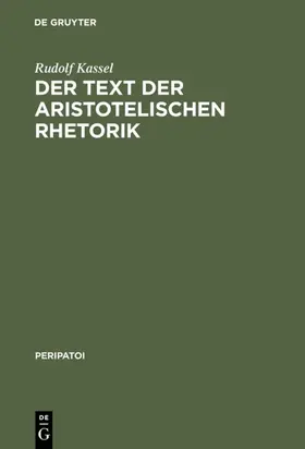 Kassel |  Der Text der aristotelischen Rhetorik | eBook | Sack Fachmedien