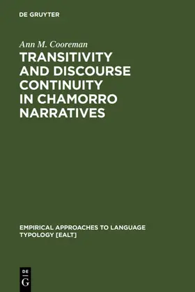 Cooreman |  Transitivity and Discourse Continuity in Chamorro Narratives | eBook | Sack Fachmedien