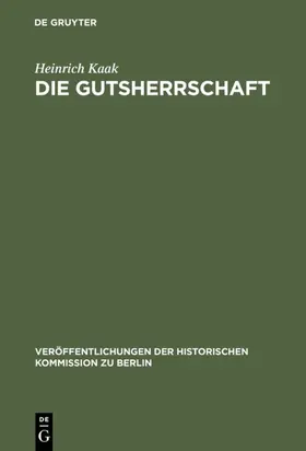 Kaak | Die Gutsherrschaft | E-Book | www.sack.de