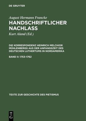 Aland / Mühlenberg / Francke | 1753–1762 | E-Book | sack.de