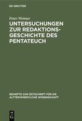 Weimar |  Untersuchungen zur Redaktionsgeschichte des Pentateuch | eBook | Sack Fachmedien
