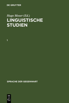 Moser | Linguistische Studien. 1 | E-Book | sack.de