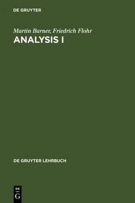 Barner / Flohr | Analysis I | E-Book | www.sack.de