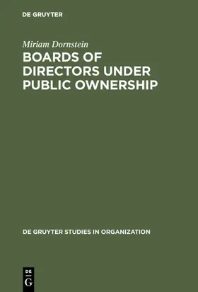 Dornstein |  Boards of Directors under Public Ownership | eBook | Sack Fachmedien