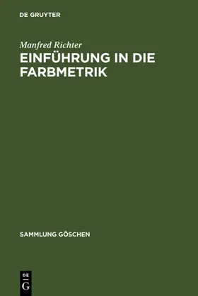 Richter | Einführung in die Farbmetrik | E-Book | www.sack.de