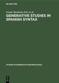 Bordelois / Contreras |  Generative Studies in Spanish syntax | eBook | Sack Fachmedien