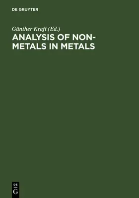 Kraft |  Analysis of Non-Metals in Metals | eBook | Sack Fachmedien