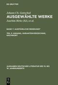 Gottsched / Mitchell / Birke |  Ausführliche Redekunst. Anhang, Variantenverzeichnis, Nachwort | eBook | Sack Fachmedien