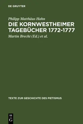 Hahn / Brecht / Paulus |  Die Kornwestheimer Tagebücher 1772-1777 | eBook | Sack Fachmedien