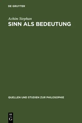 Stephan |  Sinn als Bedeutung | eBook | Sack Fachmedien