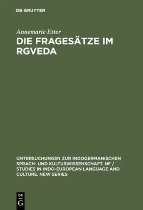 Etter |  Die Fragesätze im Rgveda | eBook | Sack Fachmedien
