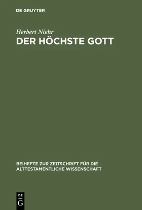 Niehr |  Der höchste Gott | eBook | Sack Fachmedien